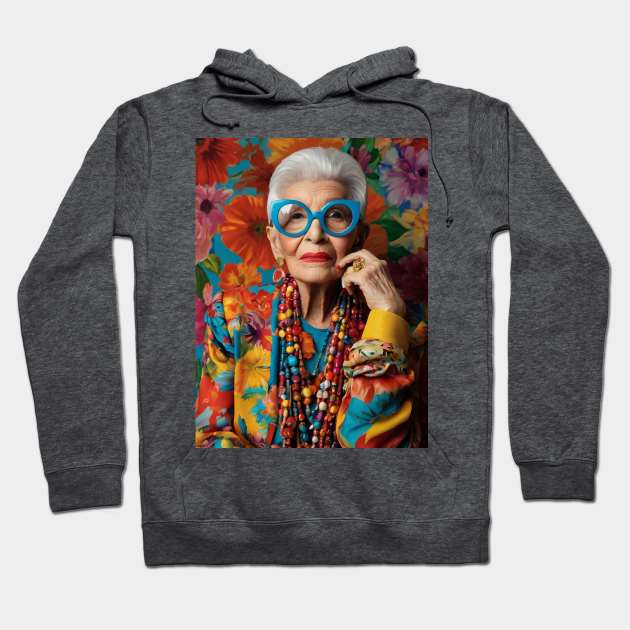 Iris Apfel Hoodie by Strange-desigN